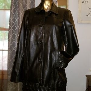 Ann Taylor | Black Genuine Leather Jacket